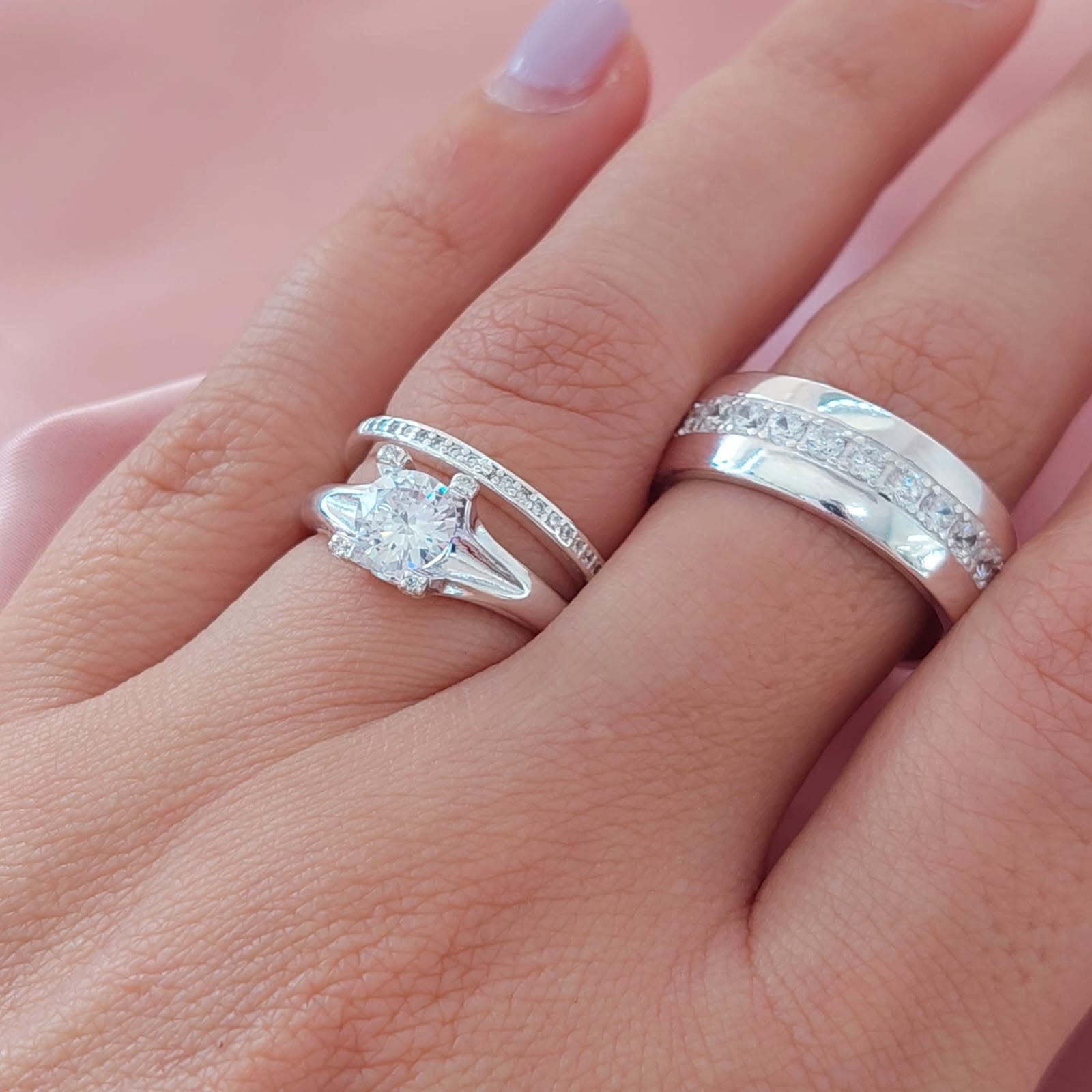 Anillos Trio Matrimonio Plata 925 210000013562 – Joyería Milena