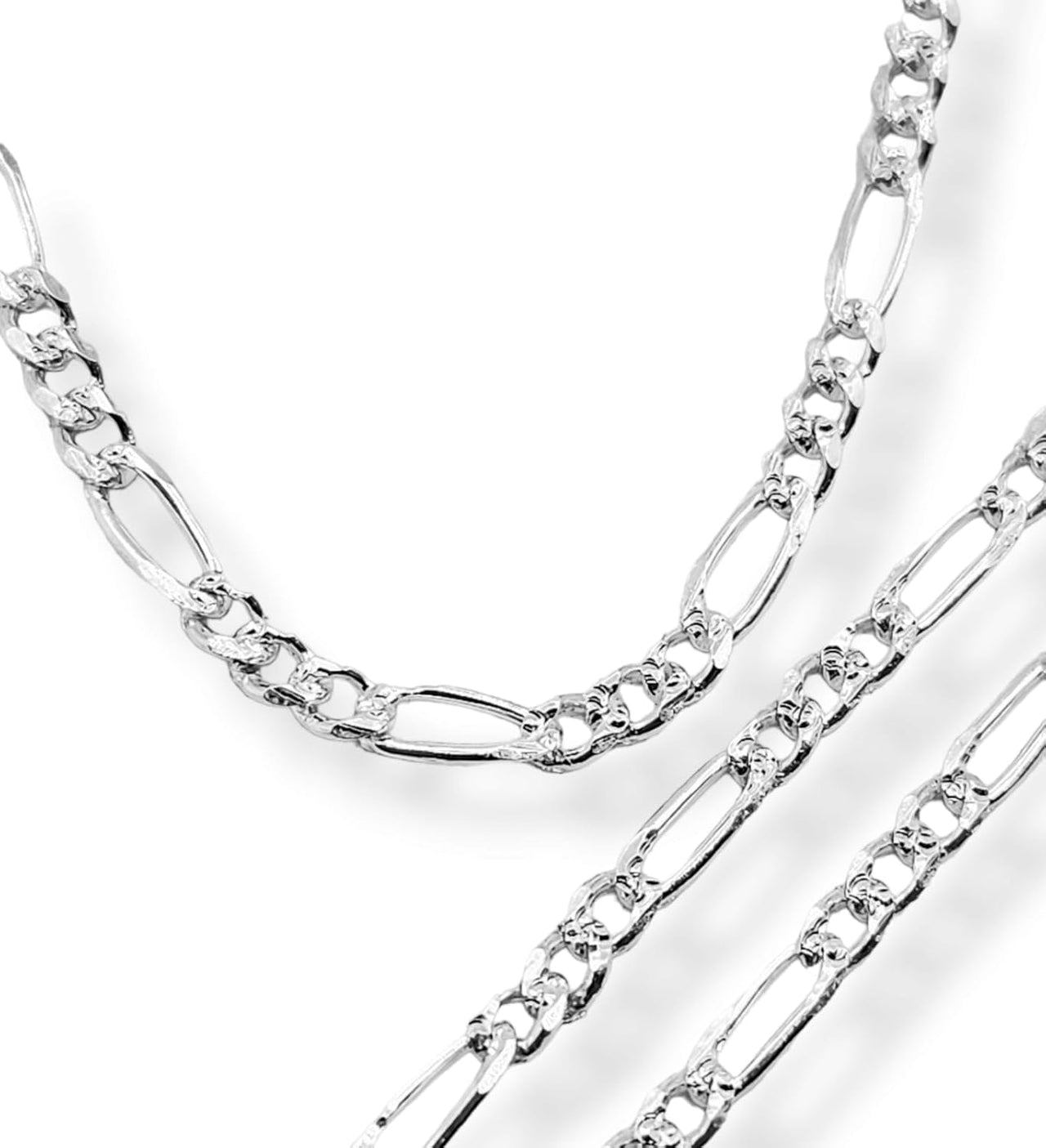 Cadena Figaro 65CM/6MM Diamantada Plata 925 25457