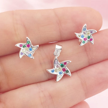 Juego Estrella Dama Plata 925 27812
