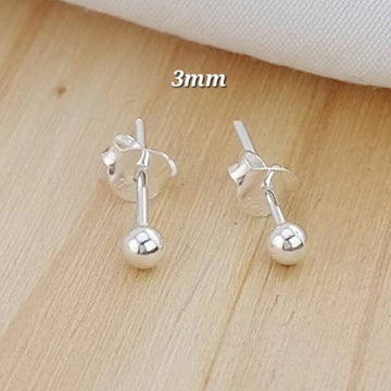 Aretes Bola 3mm Plata 925 25229