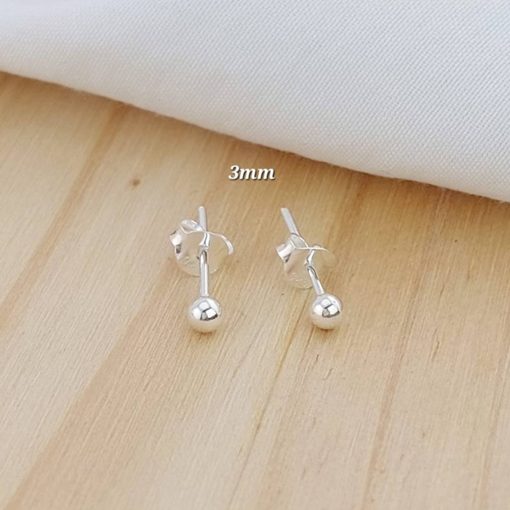 Aretes Bola 3mm Plata 925 25229