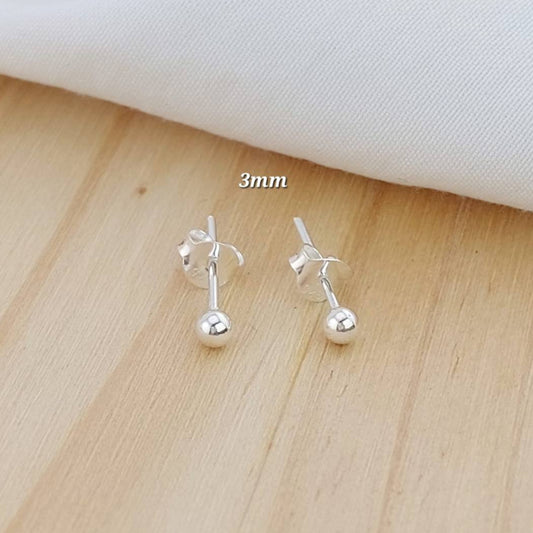 Aretes Bola 3mm Plata 925 25229