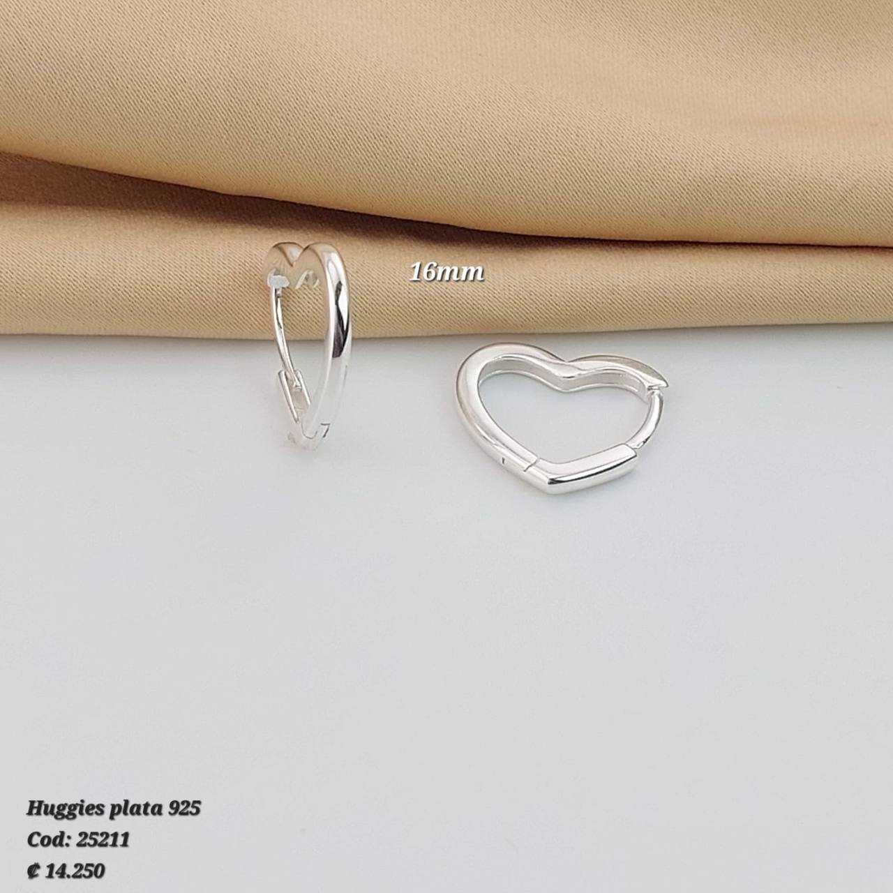 Huggies 16mm Dama Plata 925 25211