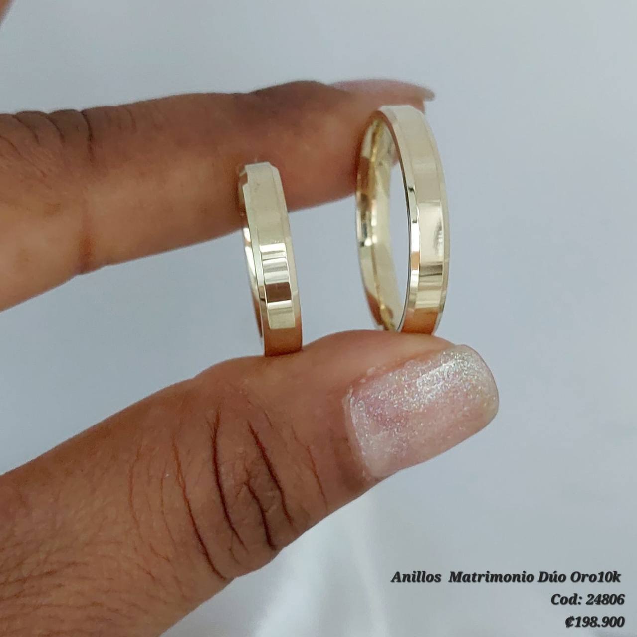 Anillos Matrimonio Duo Oro 10k 5.1g 24806x