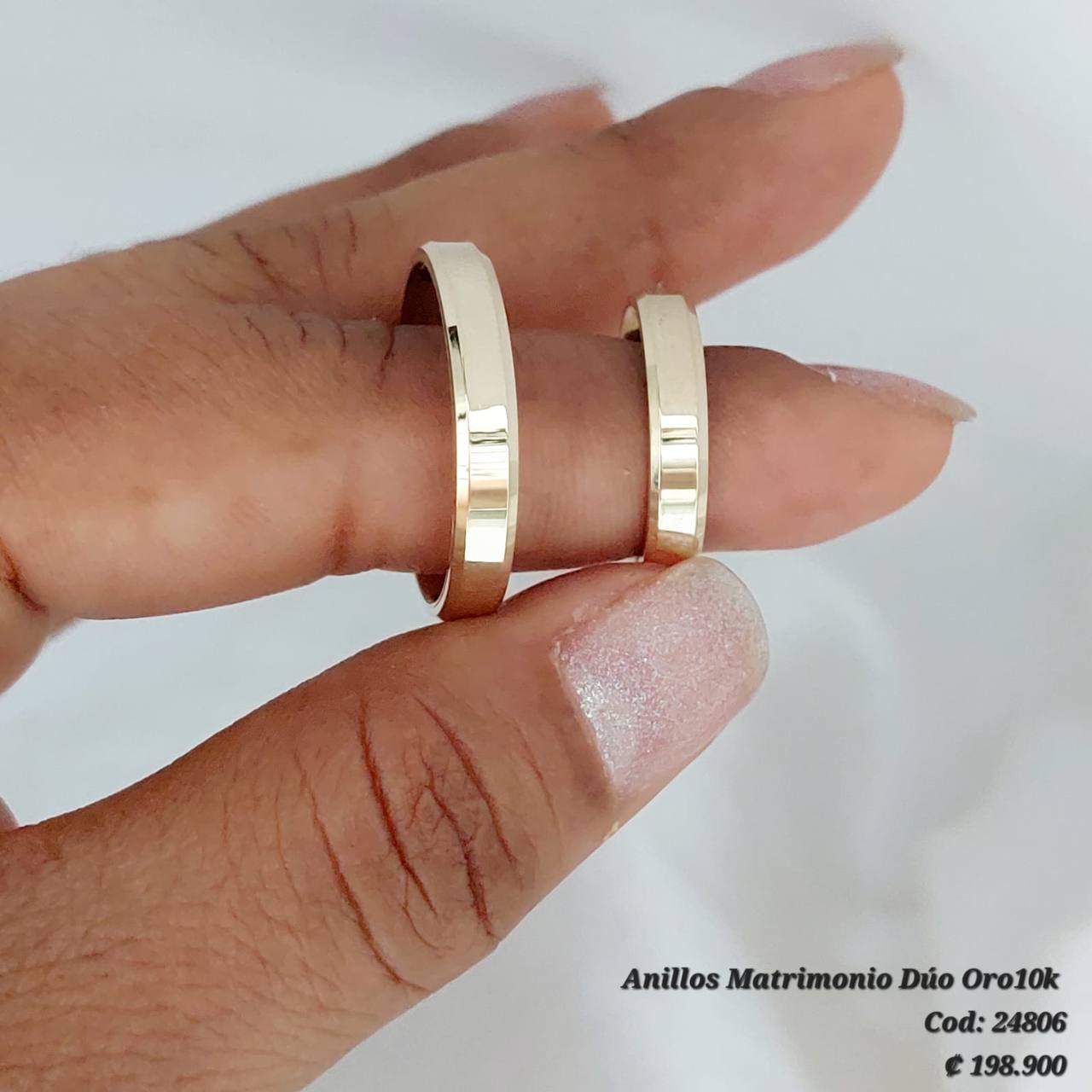Anillos Matrimonio Duo Oro 10k 5.1g 24806x