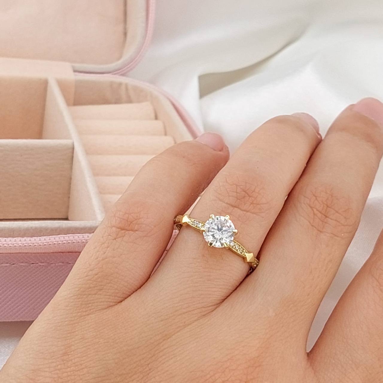 Anillo Compromiso Oro 10k 25446