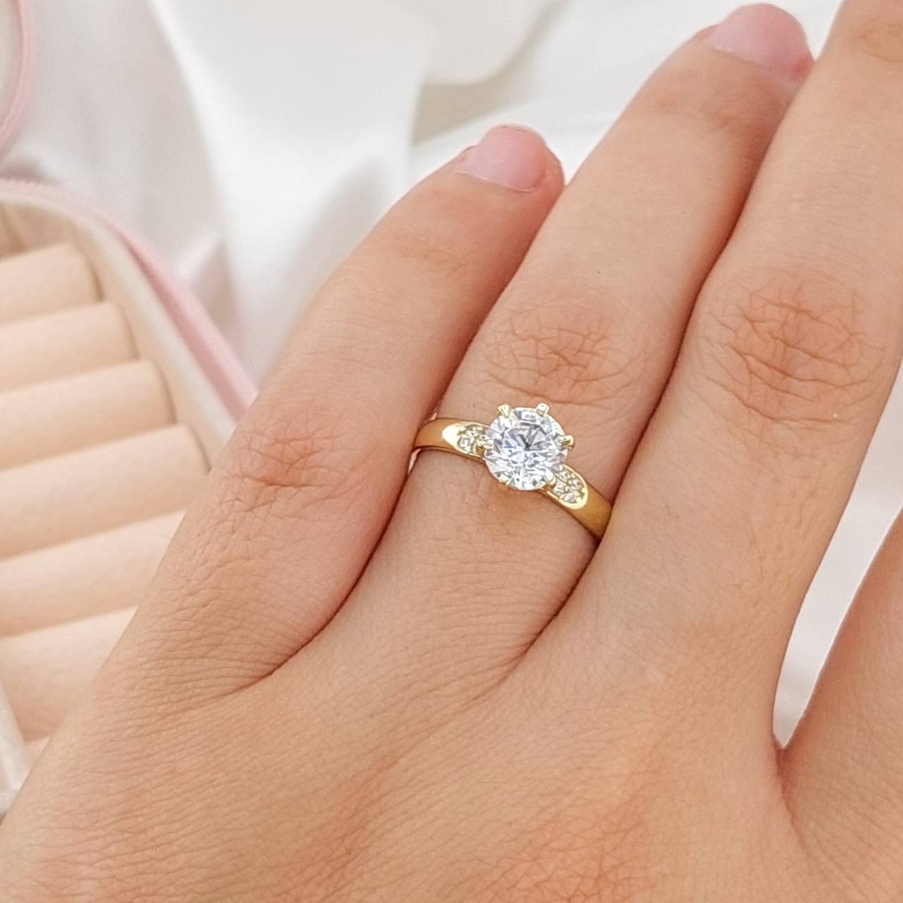 Anillo Compromiso Oro 10k 25448