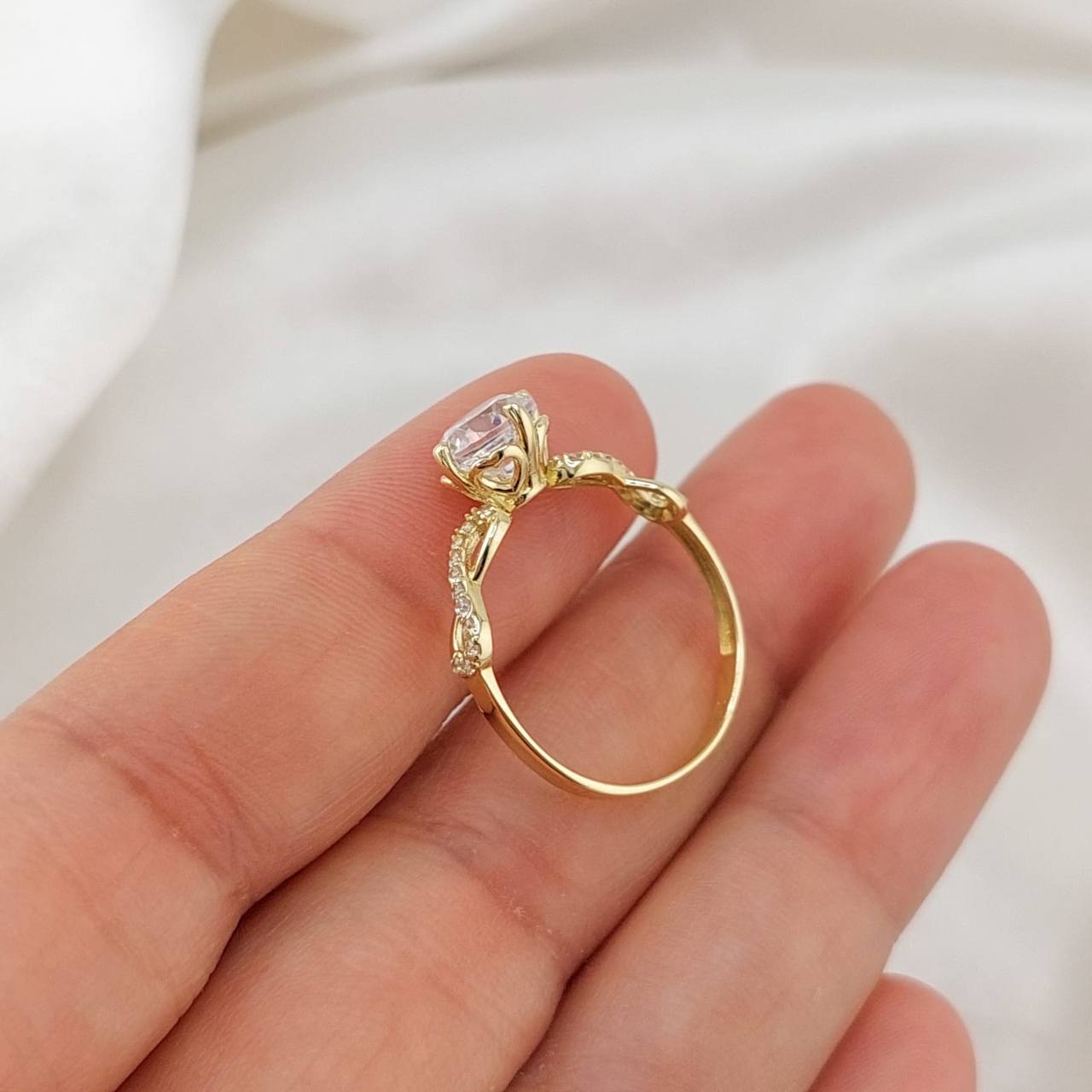 Anillo Compromiso Oro 10k 25449