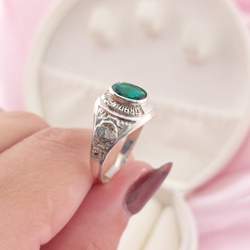 Anillo Graduación Piedra 6x8mm Plata 925 27795