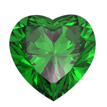 Piedra Cubic Zirconia AAA Corazón Verde 4x4mm 27683