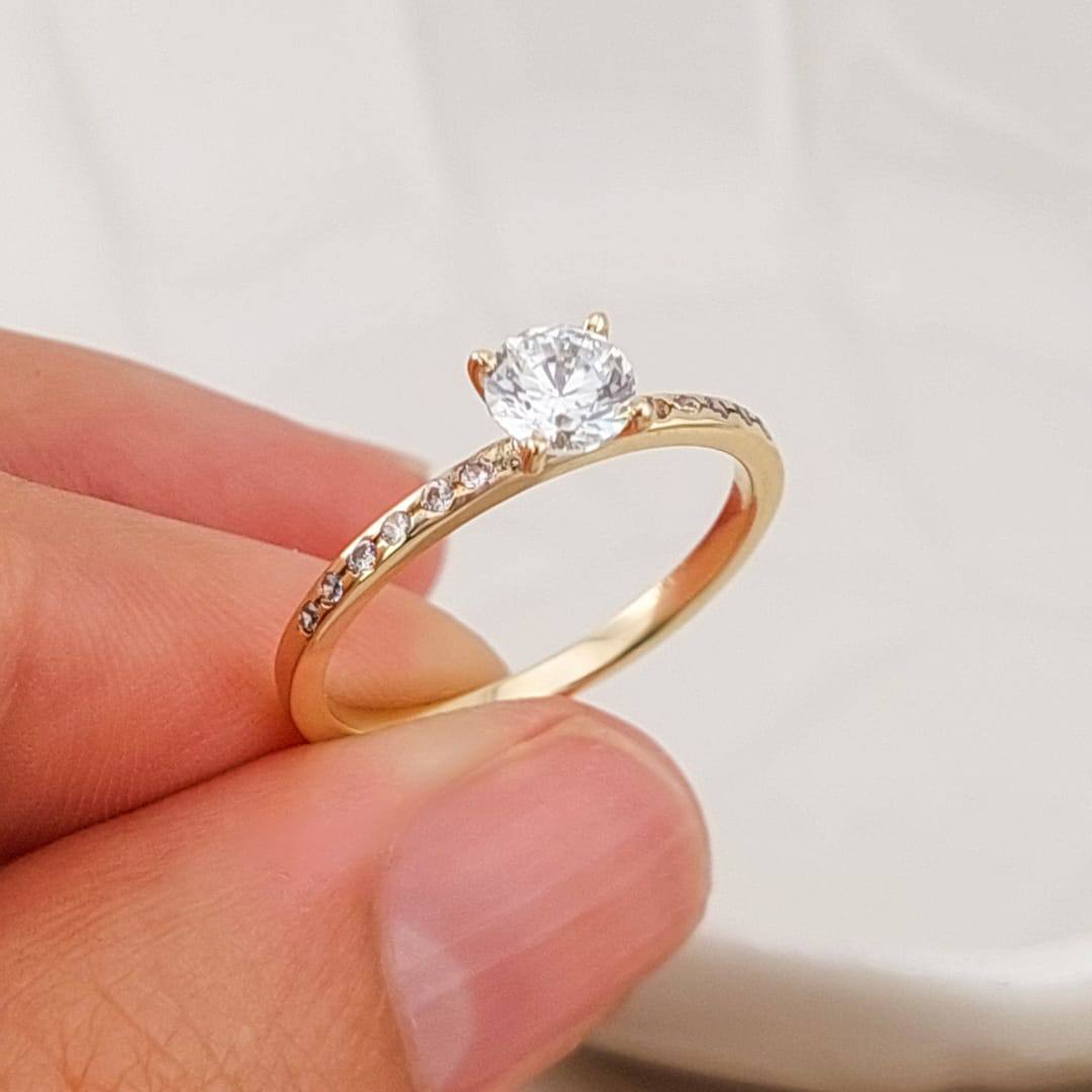 Anillo Compromiso Oro 10k 25172