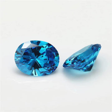 Piedra Cubic Zirconia AAA Oválo Aguamarina 5x7mm 27693