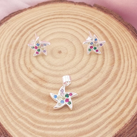 Juego Estrella Dama Plata 925 27812