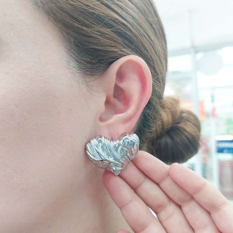 Arete Acero Dama Corazón 35X28 210000023572x