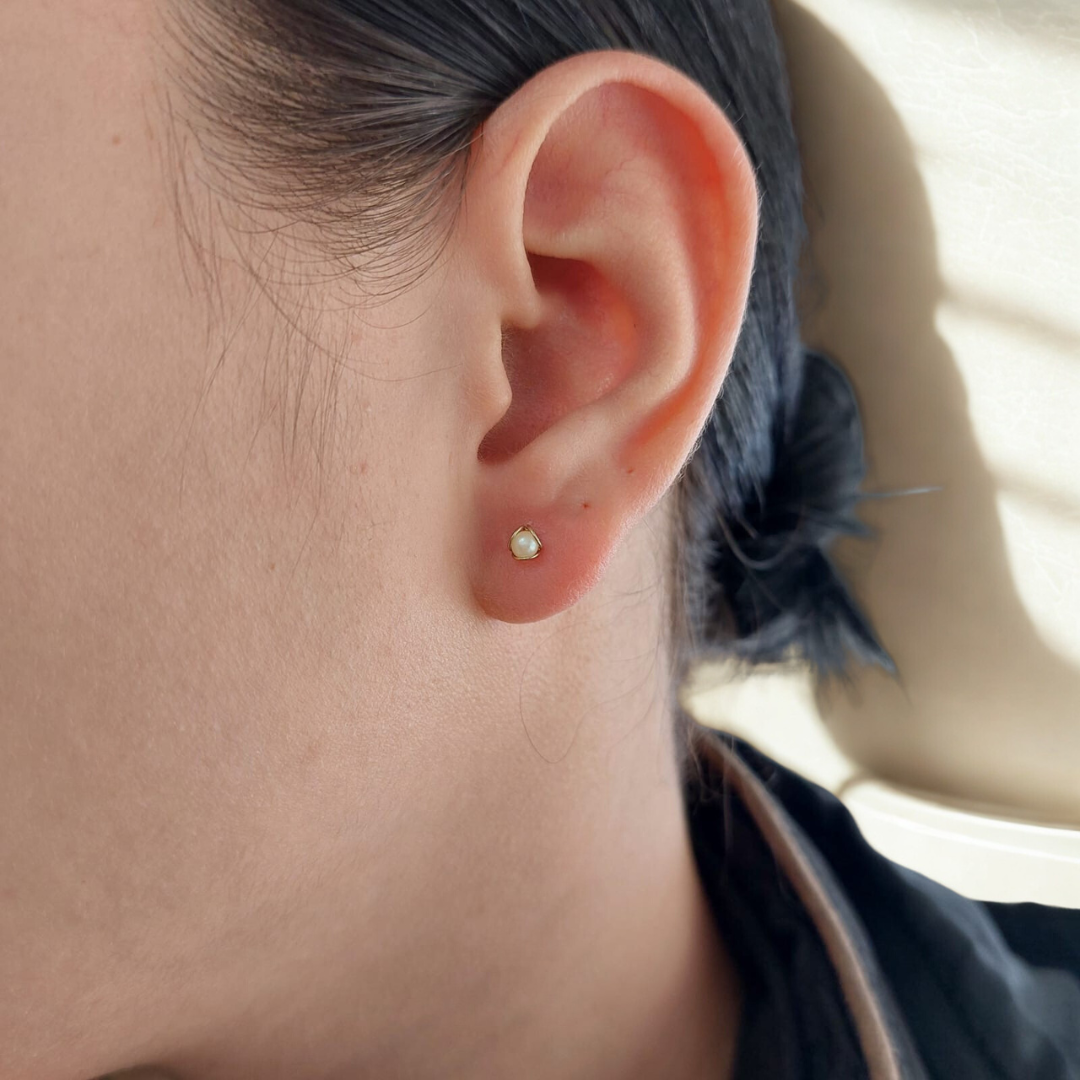 Dormilones Perla 3mm Oro Nacional 10K 210000023746