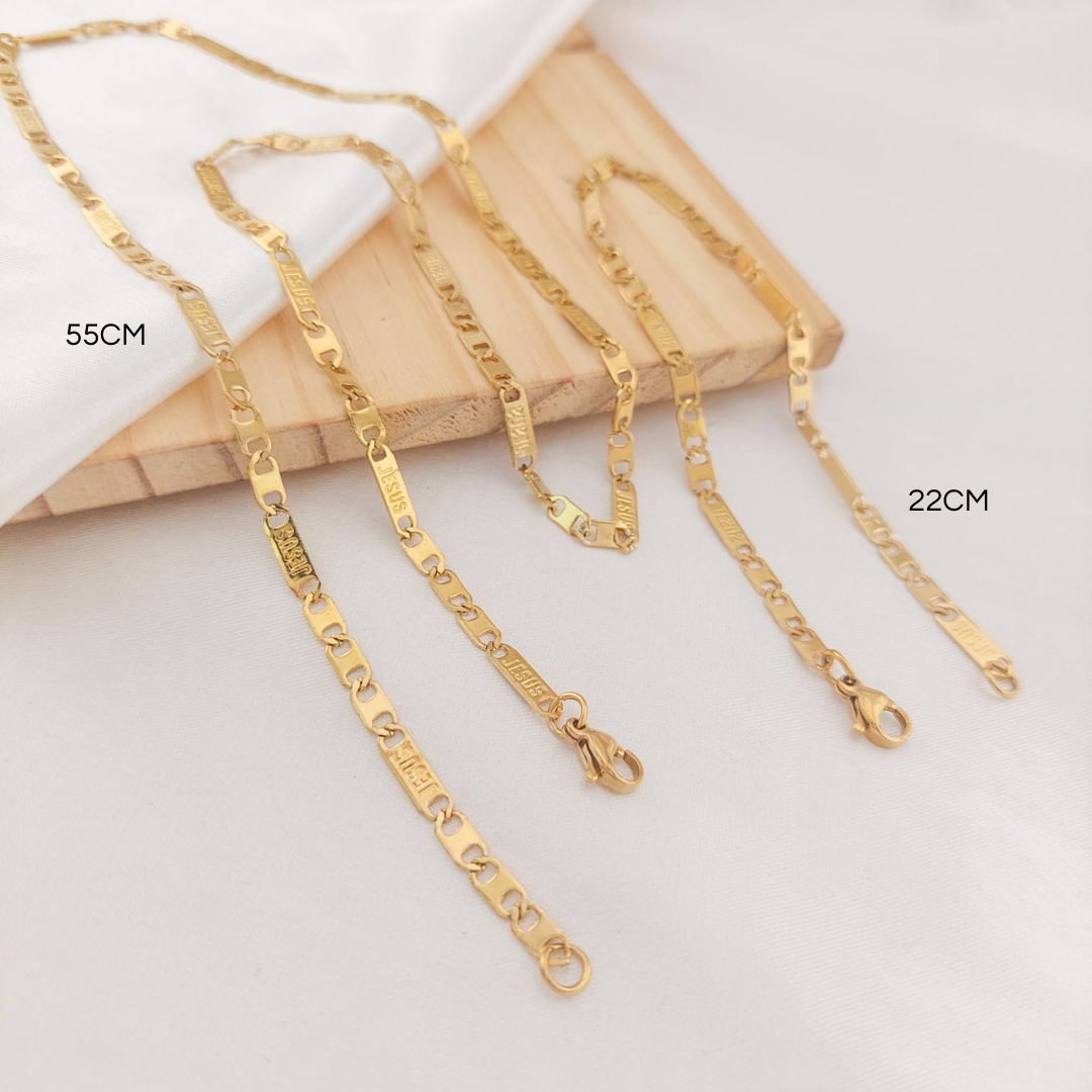 Cadena 55cm/ Pulsera 22cm Acero 25005