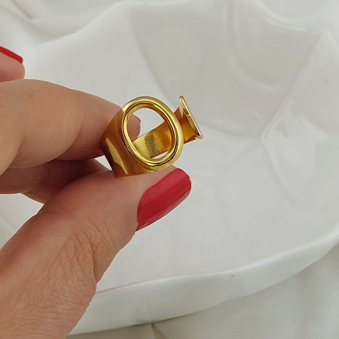 ANILLO LETRA O ACERO 25136
