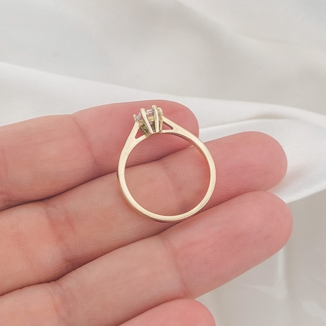 Anillo Compromiso Oro 10k 25165