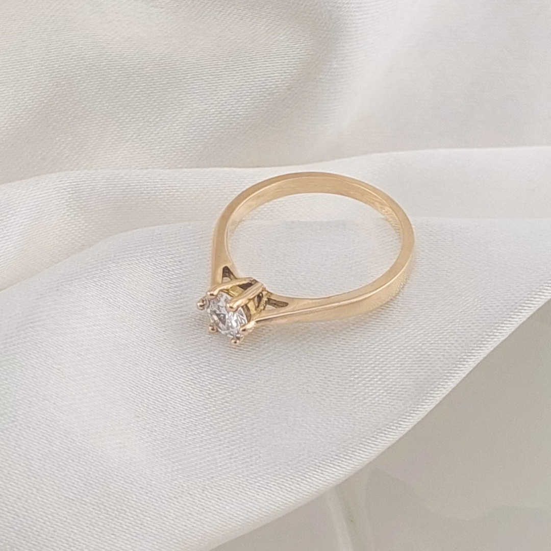 Anillo Compromiso Oro 10k 25165