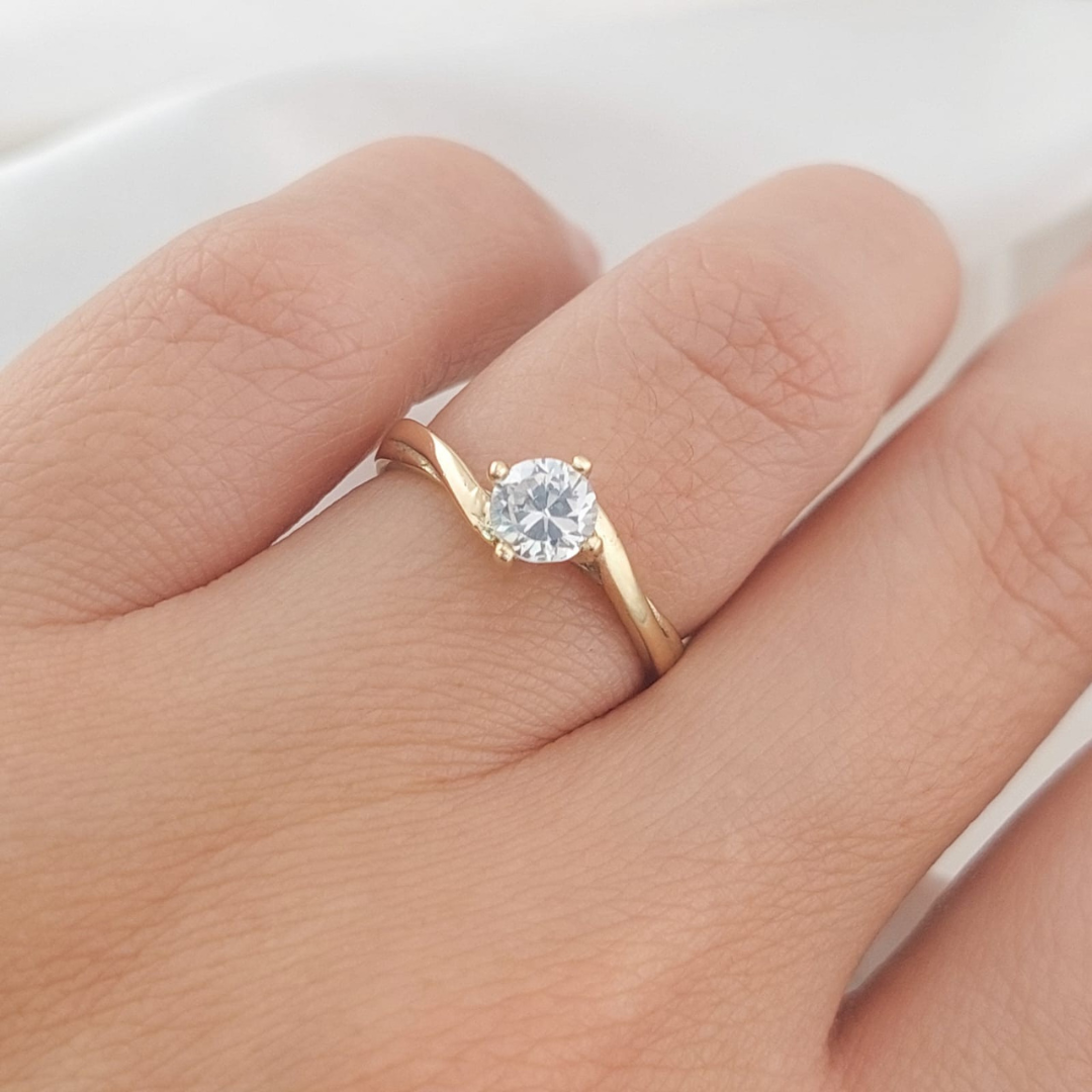 Anillo Compromiso Oro 10k 25162
