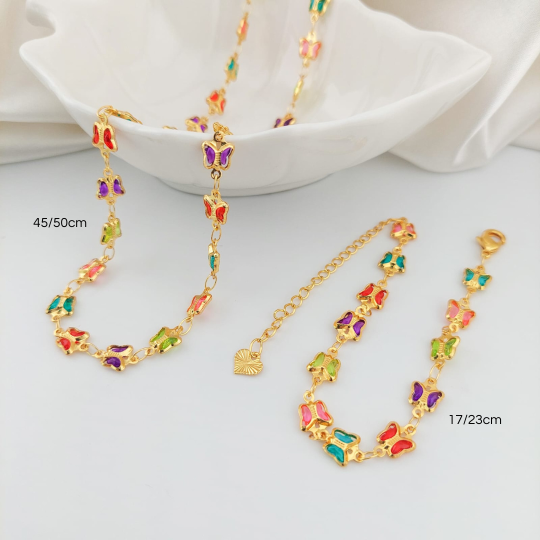 Juego Collar Y Pulsera Lam 45/50 cm x 17/23 cm  210000023301x