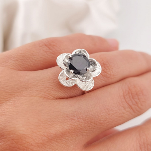 Anillo Casual Negro Plata 925 210000024552