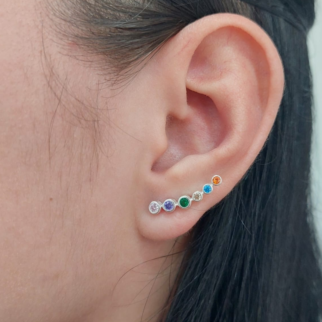 Aretes Escaladores Dama Plata 925 25221