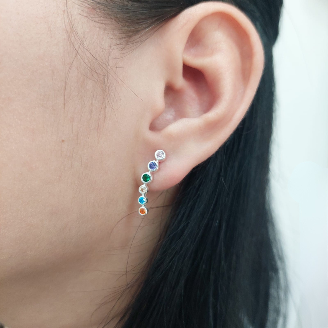 Aretes Escaladores Dama Plata 925 25221