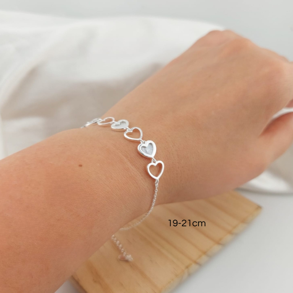 Pulsera Dama 19-21cm Plata 925 25471