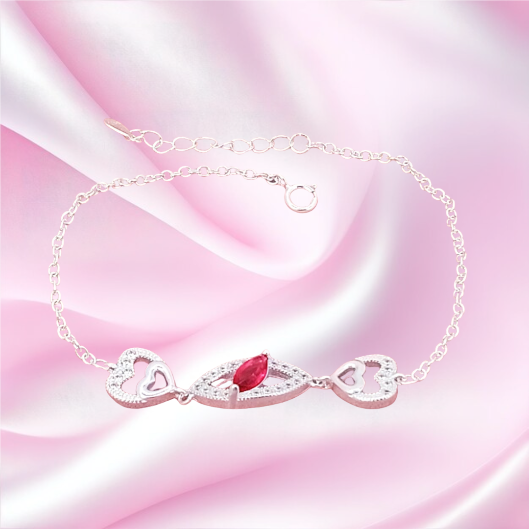 Pulsera Dama Rojo Plata 925 210000024029