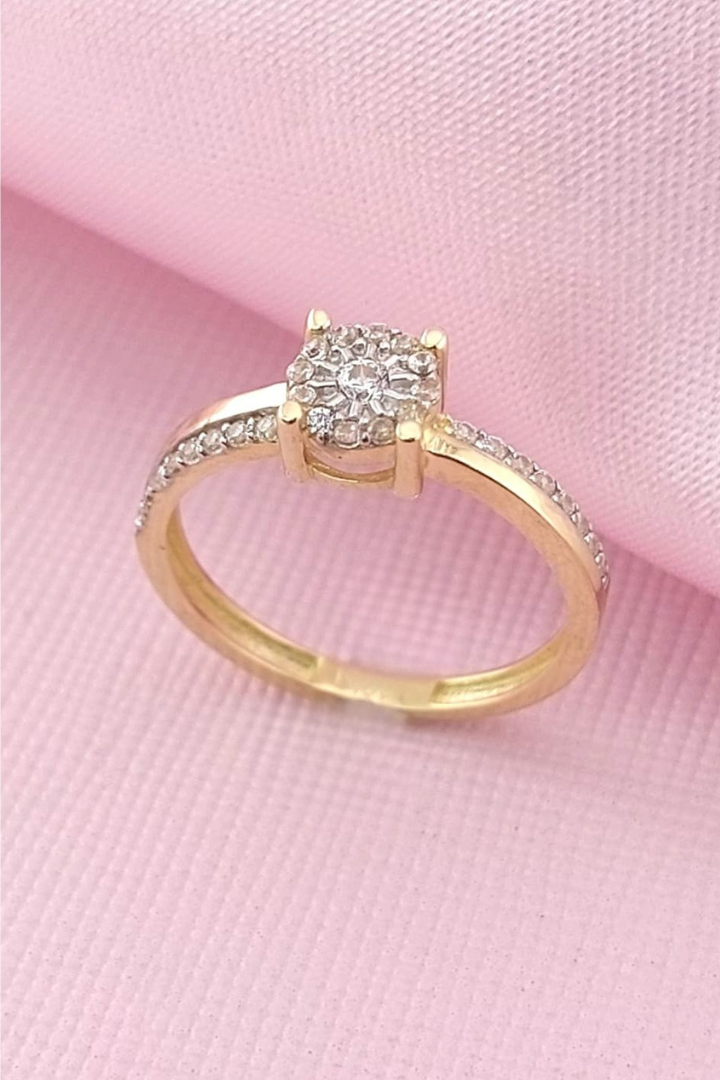 Anillo Dama Compromiso Oro 10k 25636