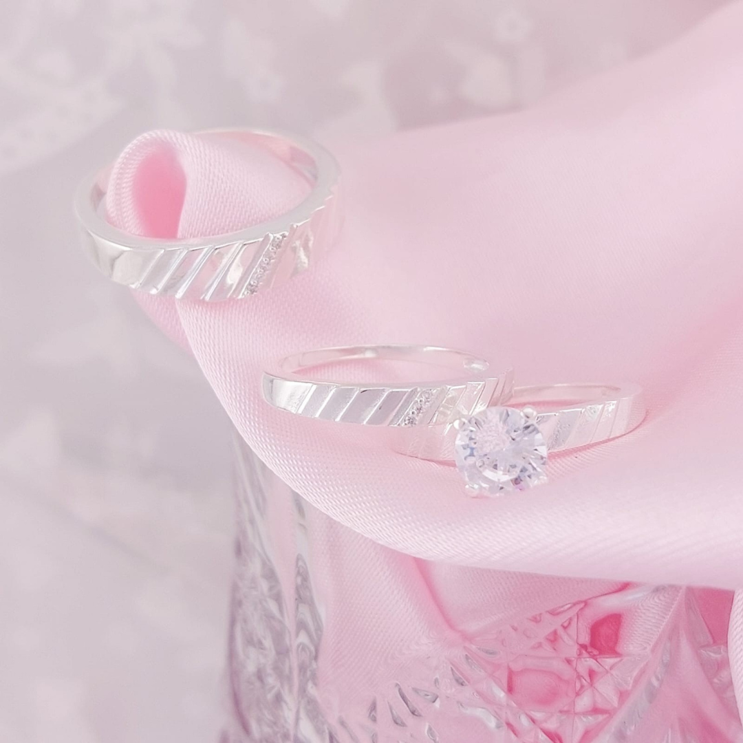 Anillos Tríos Matrimonio Plata 925 25663