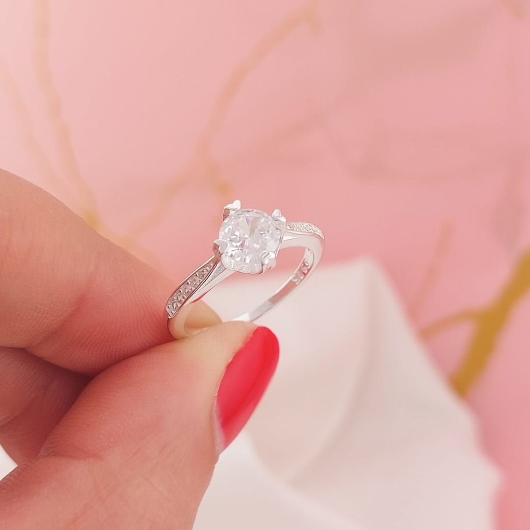 Anillo Compromiso Plata 925 25656