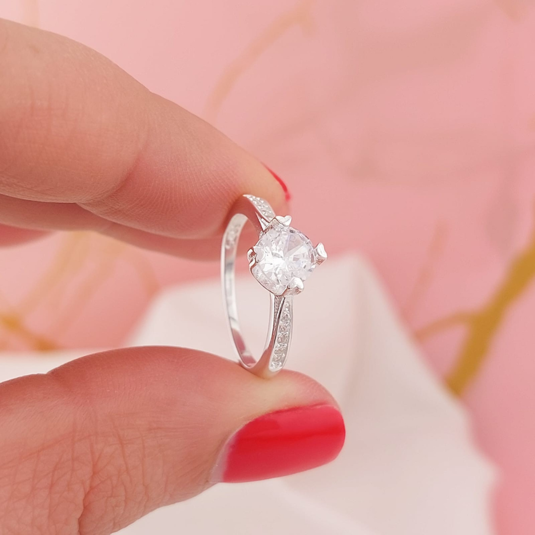 Anillo Compromiso Plata 925 25656