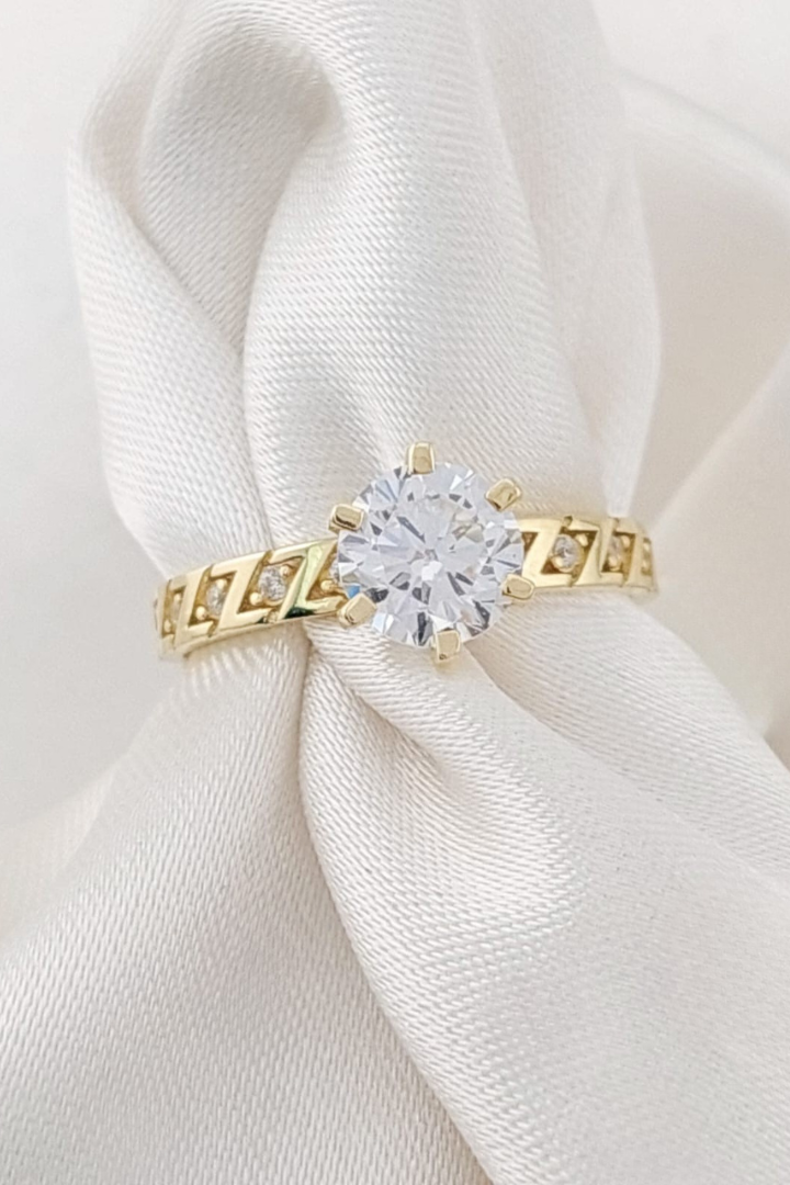 Anillo Compromiso Oro 10k 25618