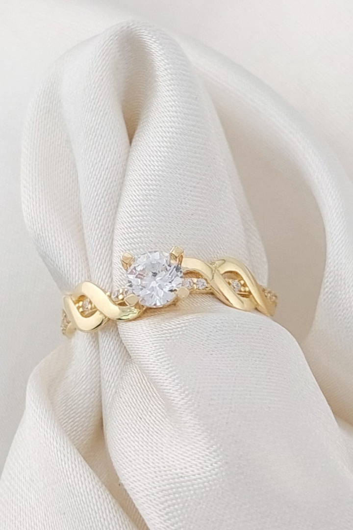 Anillo Compromiso Oro 10k 25623