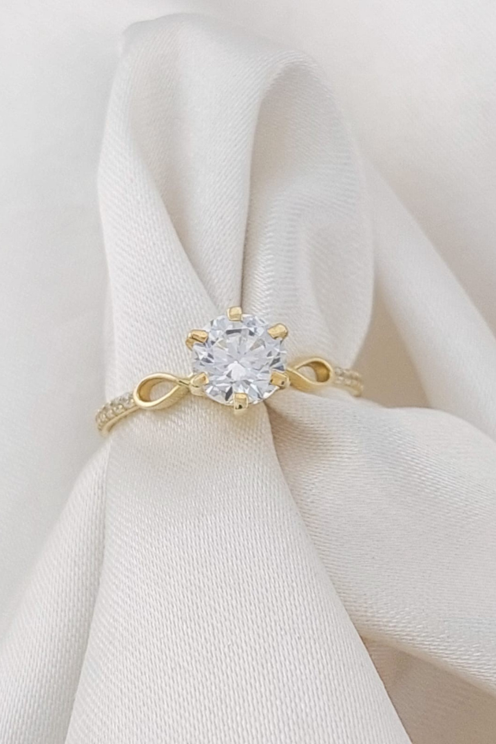 Anillo Compromiso Oro 10k 25616