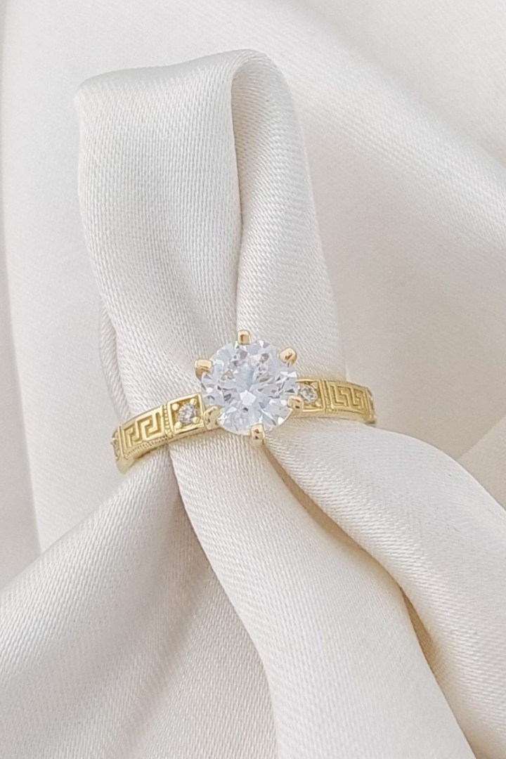 Anillo Compromiso Oro 10k 25624