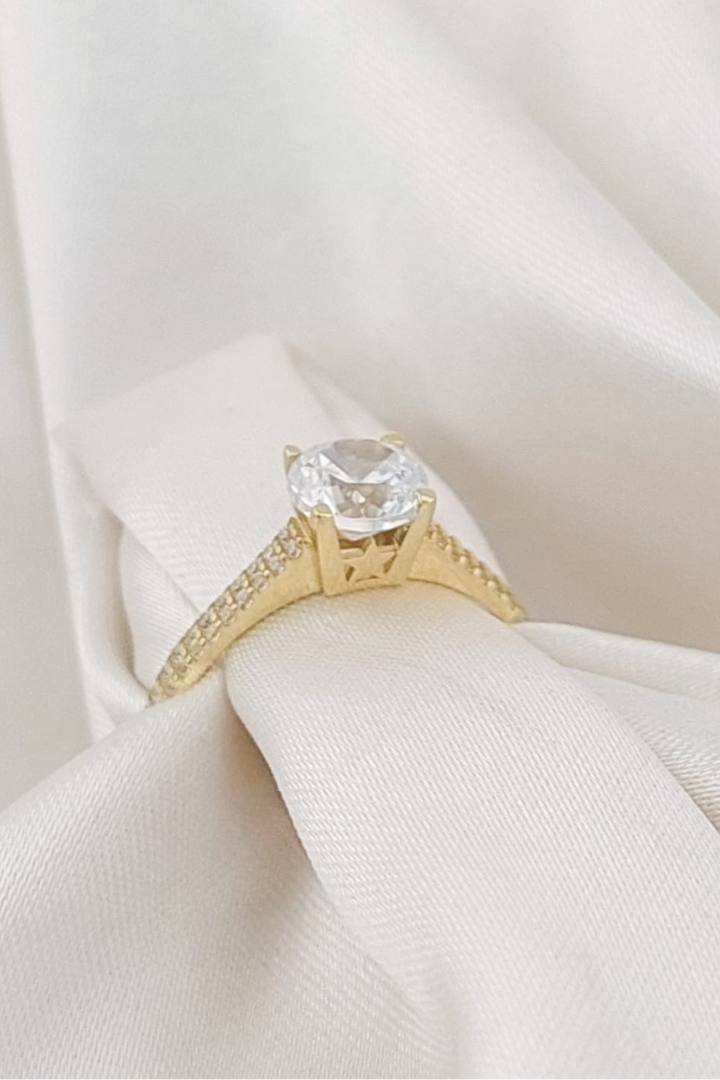 Anillo Compromiso Oro 10k 25619