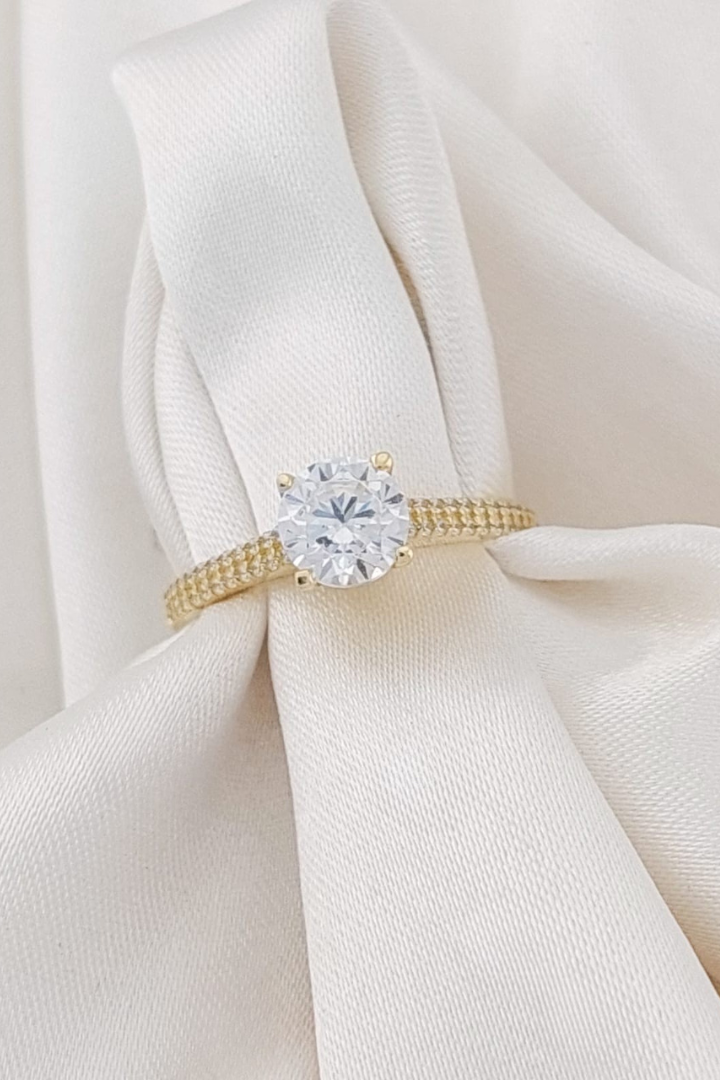 Anillo Compromiso Oro 10k 25619