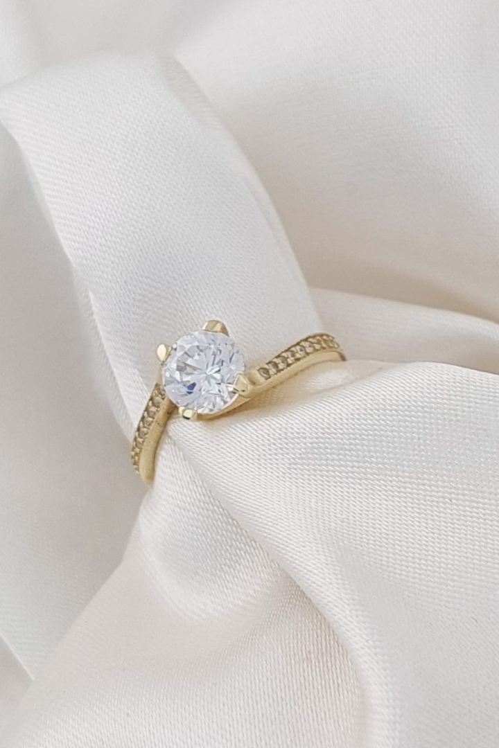 Anillo Compromiso Oro 10k 25445