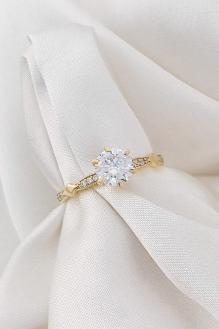 Anillo Compromiso Oro 10k 25446