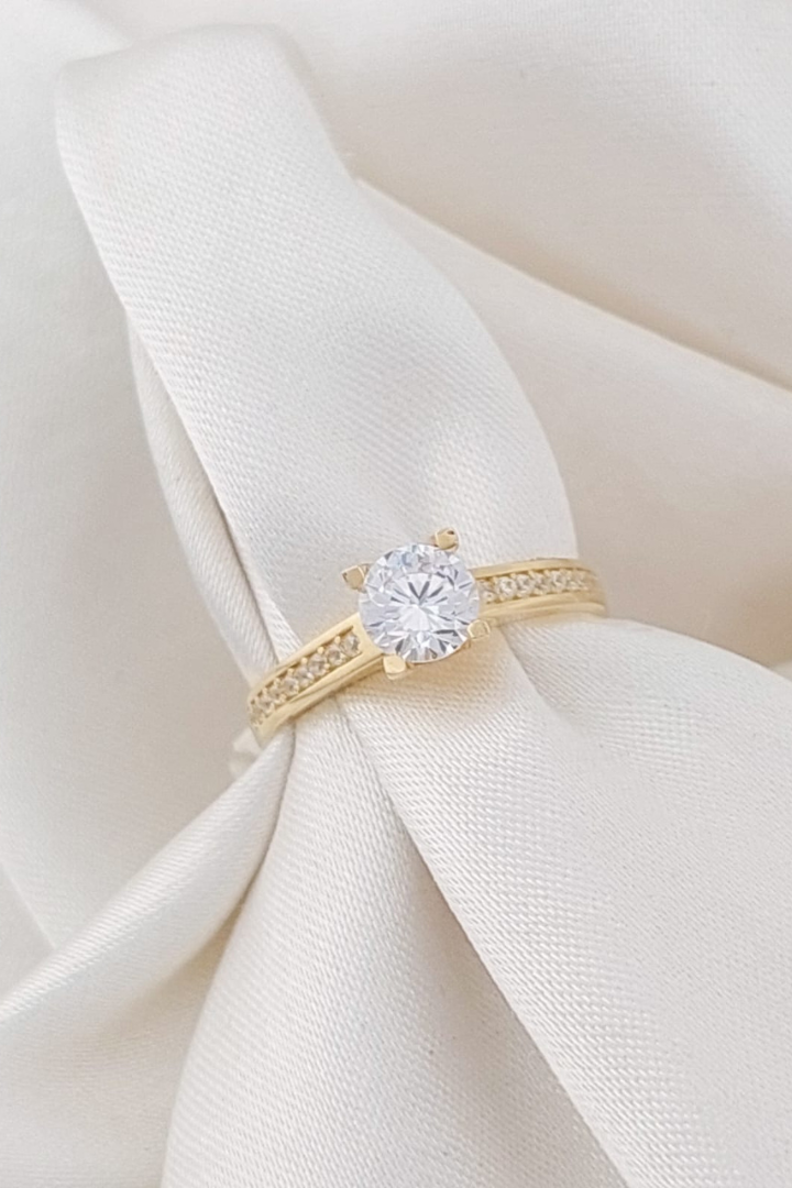 Anillo Compromiso Oro 10k 25626