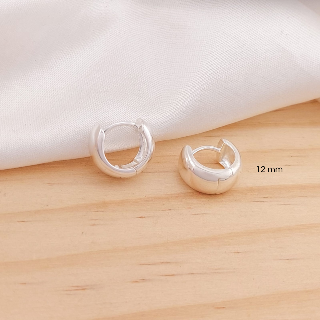 Huggies 12mm 3.4gr Plata 925 25481