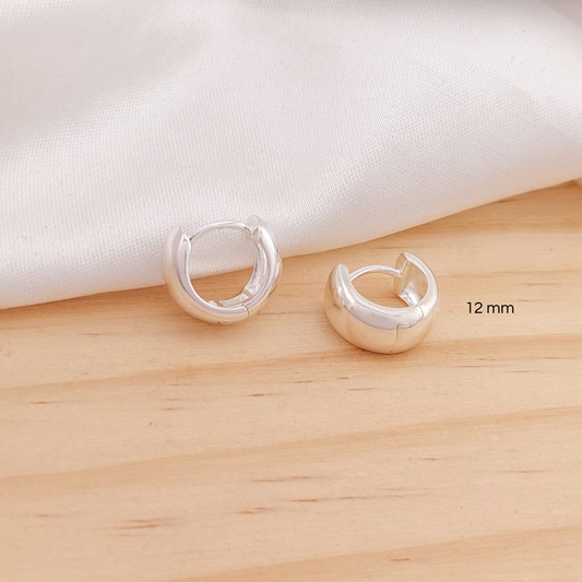 Huggies 12mm 3.4gr Plata 925 25481