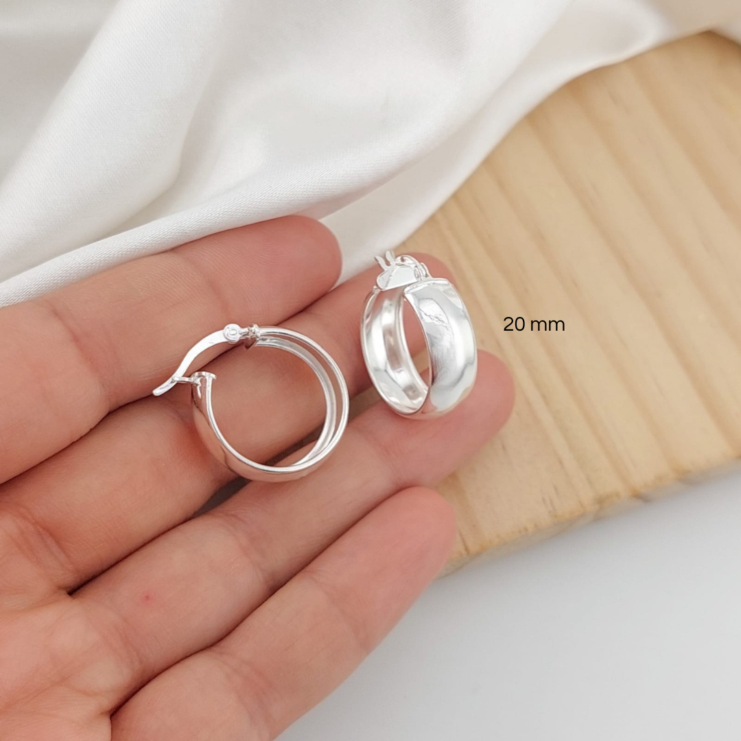 Argollas 20mm 3.4gr Plata 925 25482