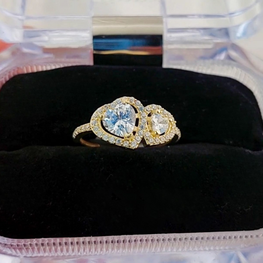 Anillo Dama Corazones Oro 10k 2.1g 25759