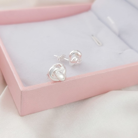 Aretes Nudo 8mm Plata 925 26163