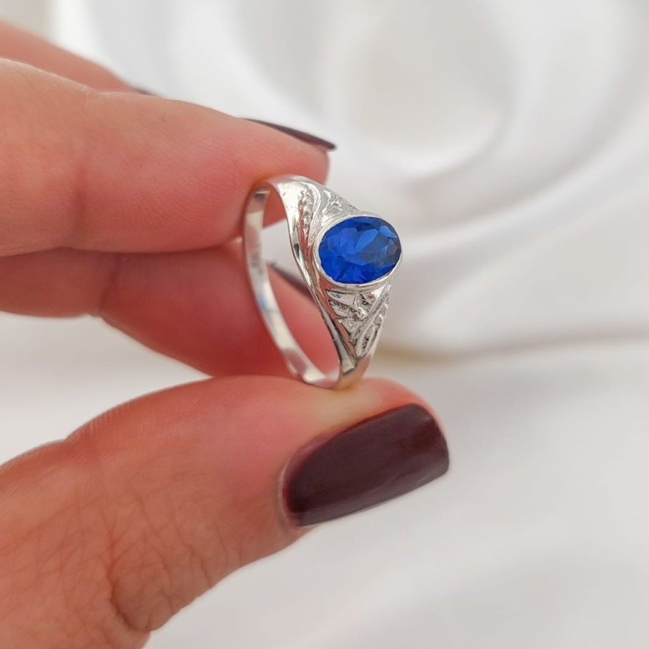 Anillo Graduación Liso Plata 925 25155