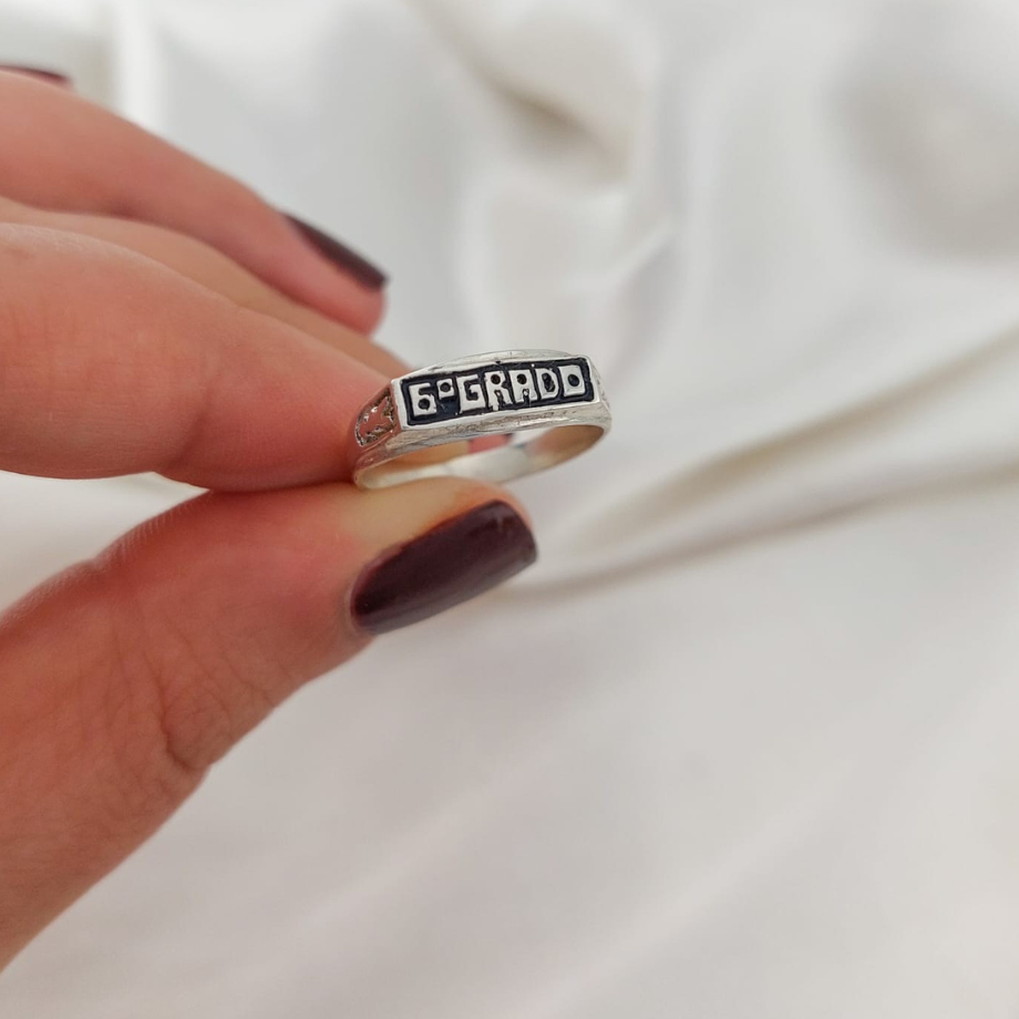 Anillo Graduación Sexto Plata 925 24644